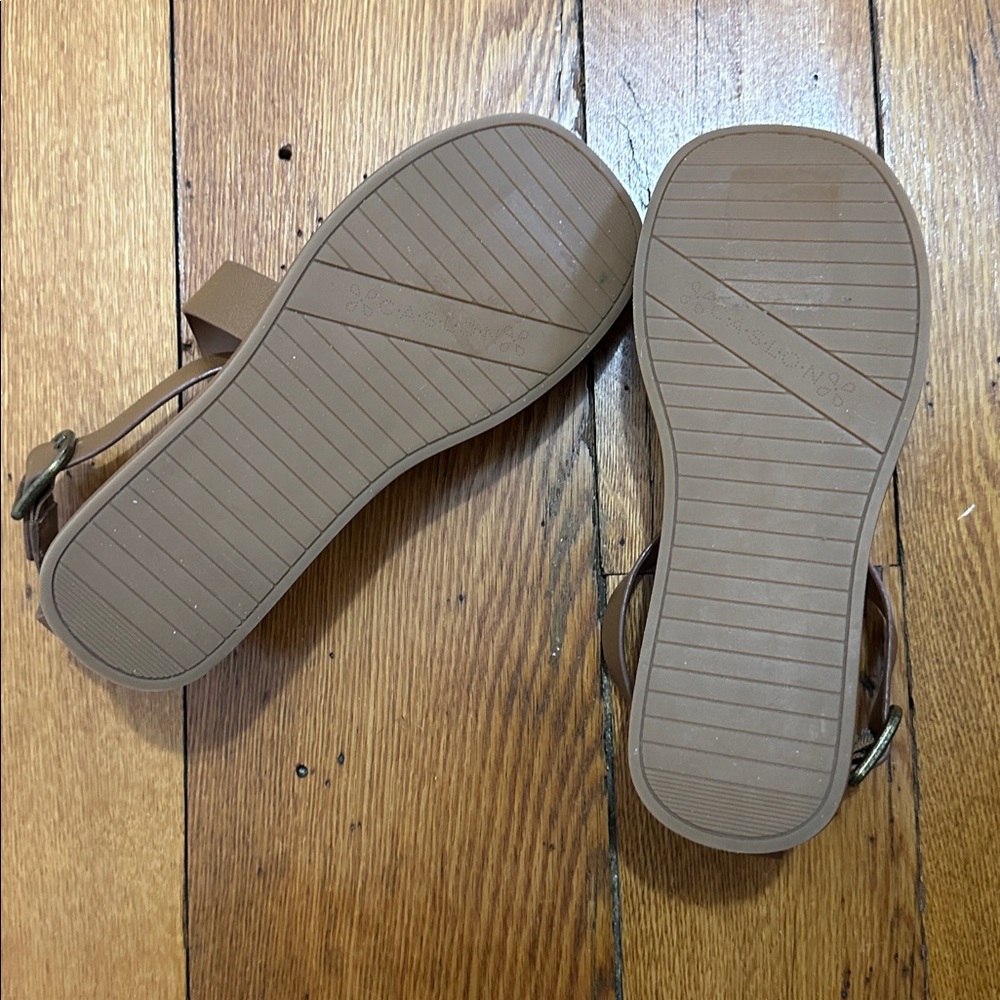 Carlson Brown Strappy Toe-Loop Sandals - Picture 3 of 7